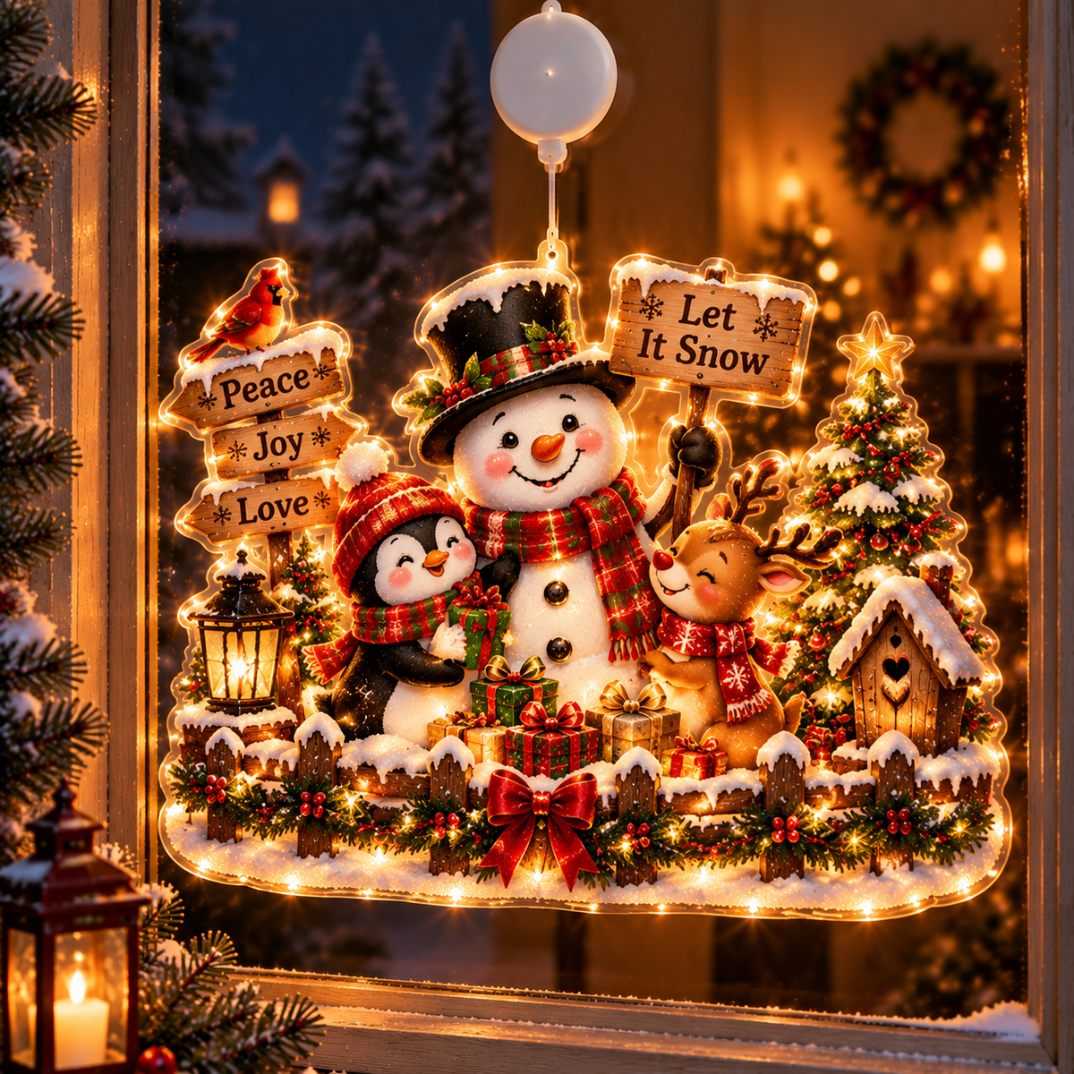๐ฅ Last Day 49% OFF - ๐ Christmas Magic Window Light | Glowing Holiday Window Decoration For A Cozy Christmas