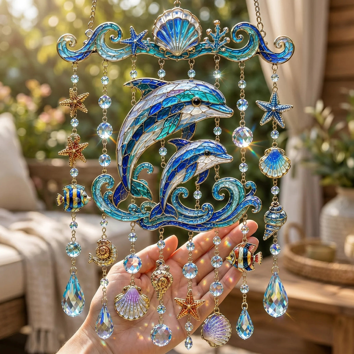 🐋 2D Ocean-Themed Wind Chime – Bring the Ocean Glow to Your Garden (📦Buy 2 Free Shipping)
