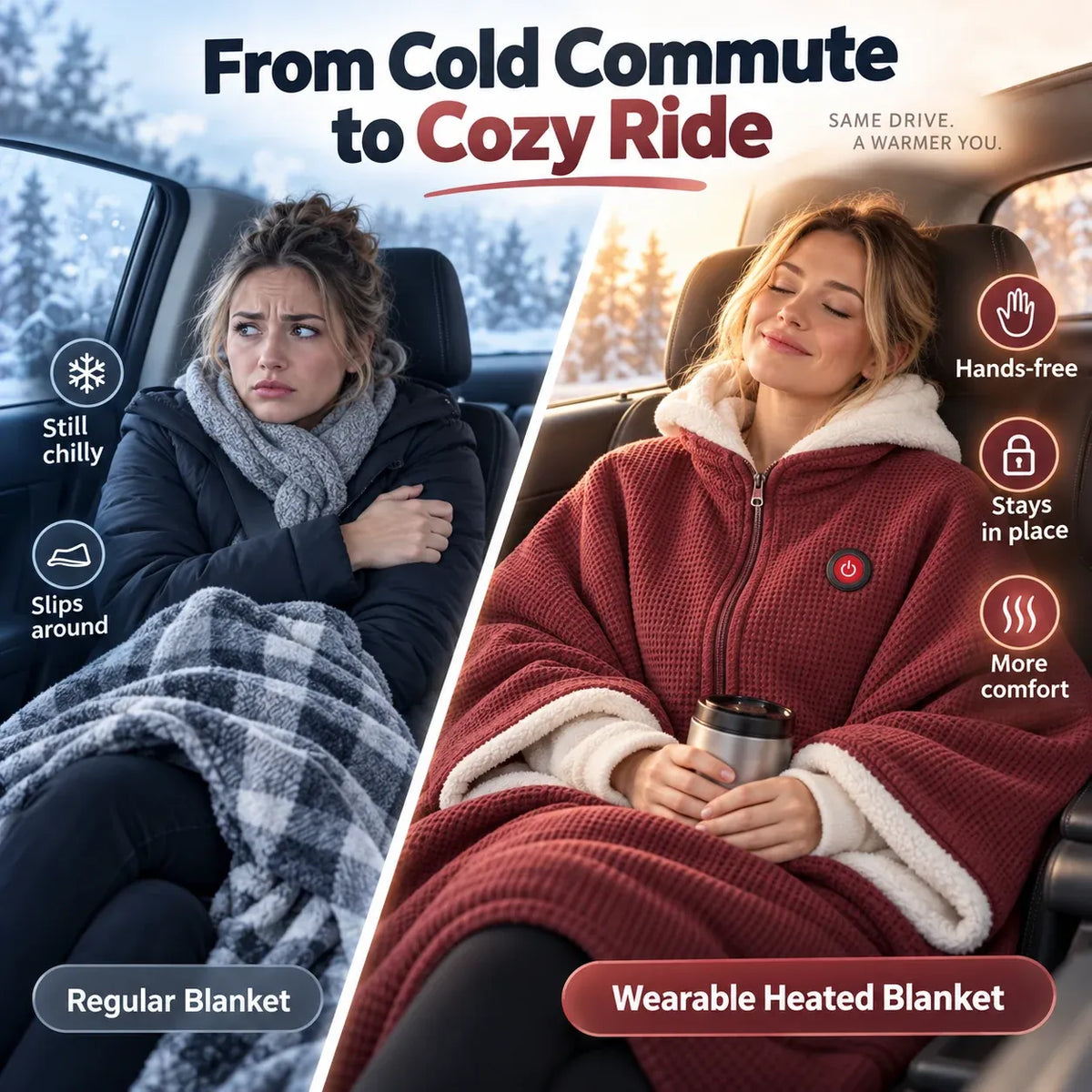 ✨Last Day 50% OFF🔥Wearable Heated Blanket Shawl | Portable USB-Powered Warmth for Home, Work & Outdoors
