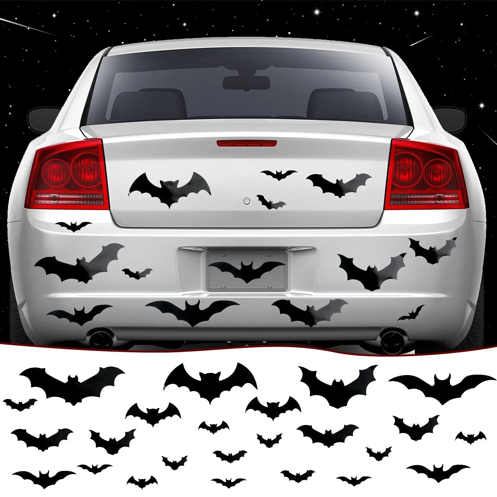 🦇28 Pcs Black Bats