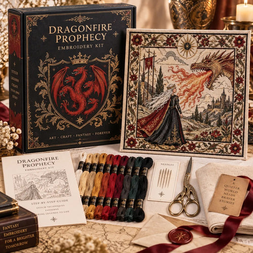 🔥Beginner-Friendly🐉 Dragonfire Prophecy DIY Embroidery Kit