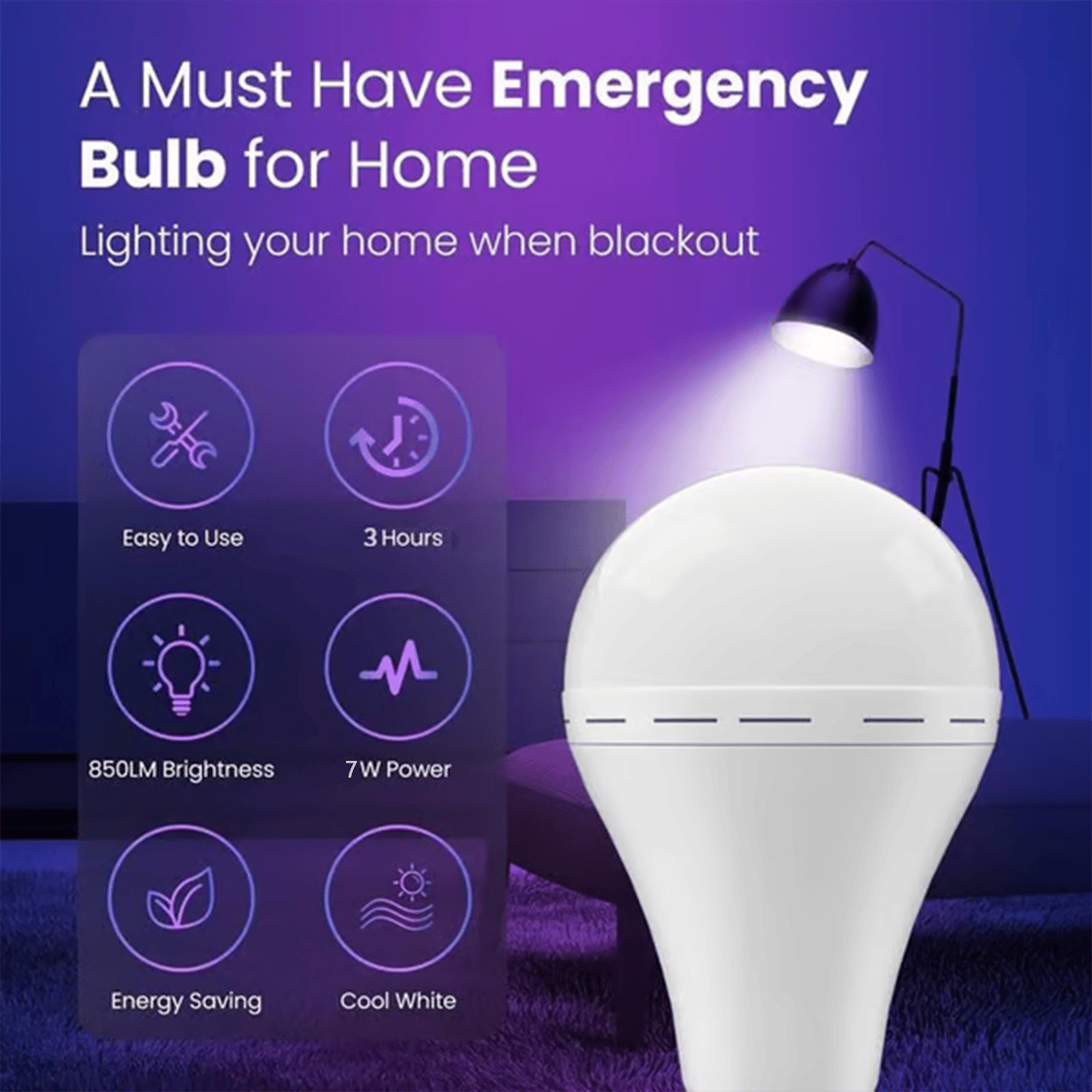 Rechargeable Emergency Light Bulbs