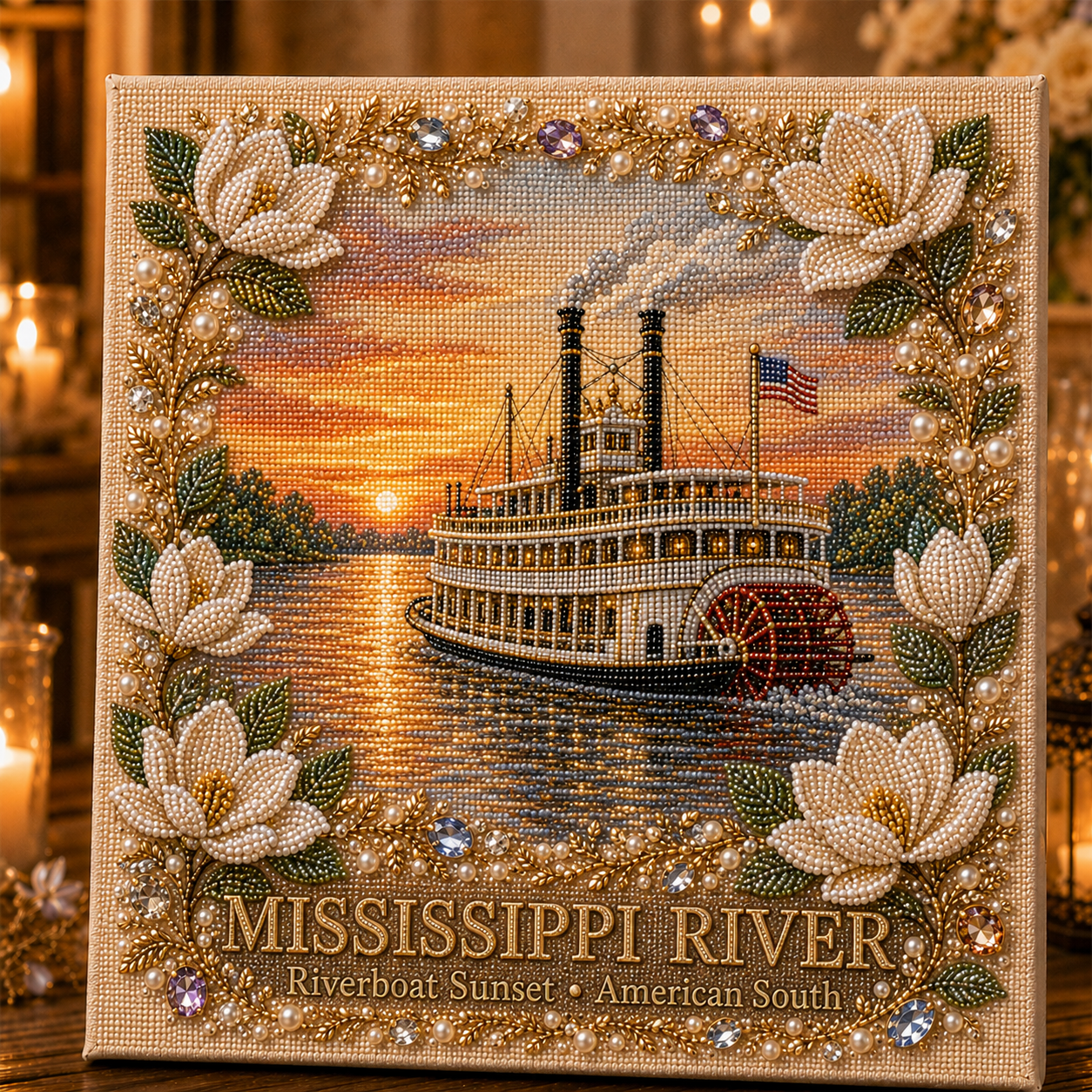 🚢 Mississippi Riverboat Sunset