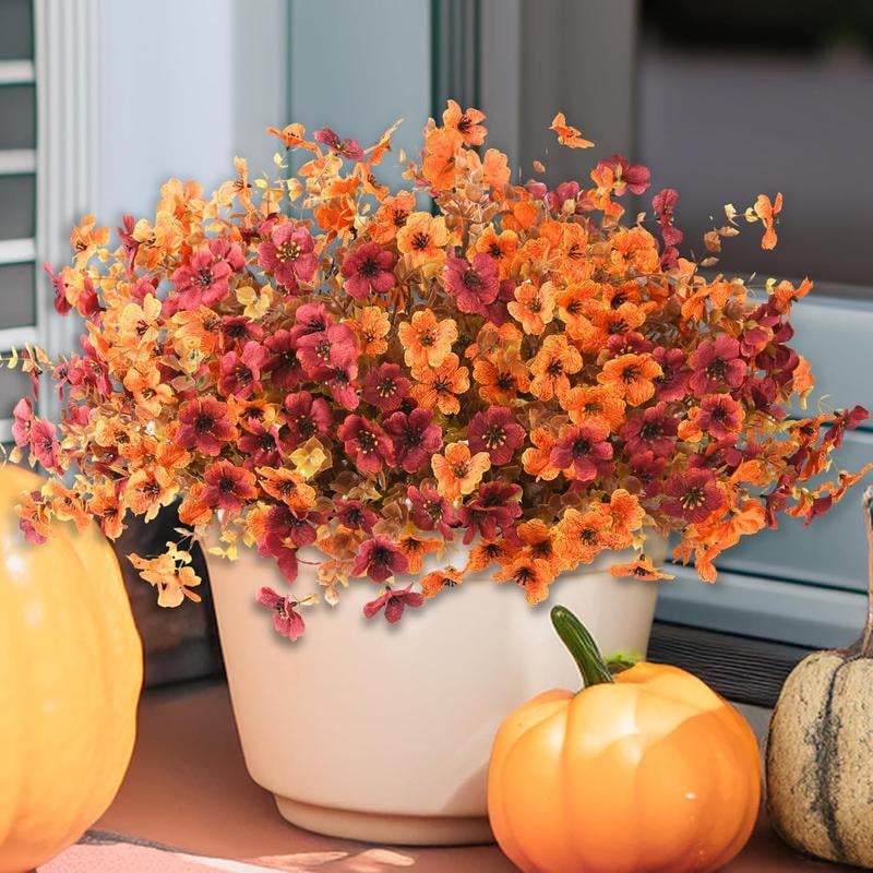 💐Colorful UV Resistant Fake Flower Bouquet 🌸 Decorative Artificial Floral Arrangement for Home, Garden, Party & Wedding Decor