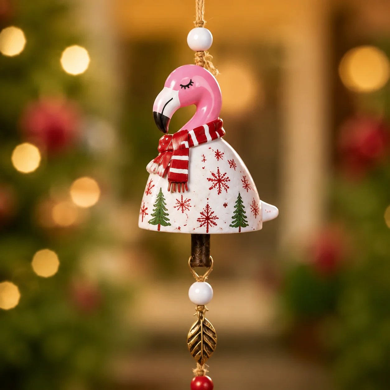 Red‐White Scarf & Snow Tree