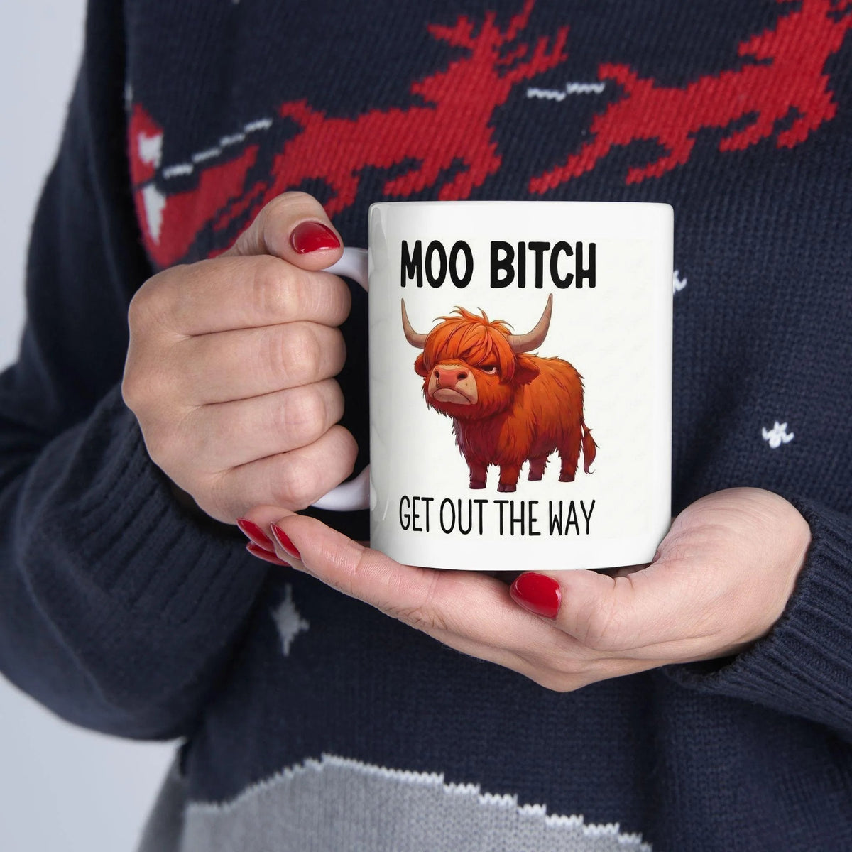 💥LAST DAY SALE 49% OFF⏰Moo Bitch Get Out The Way Highland Cow Mug