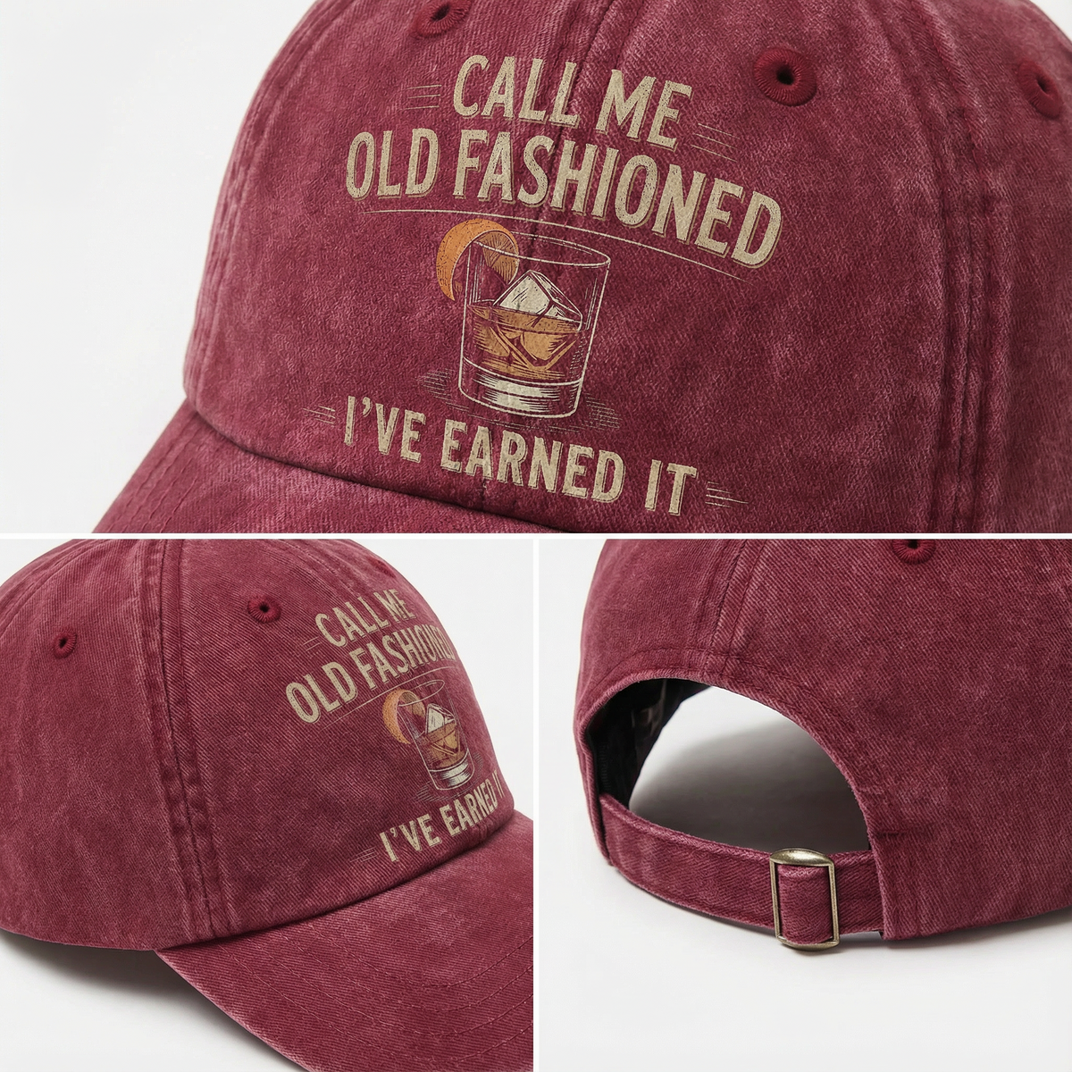 "Call Me Old Fashioned, I’ve Earned It" Whiskey Lounge Vintage Chill Cap