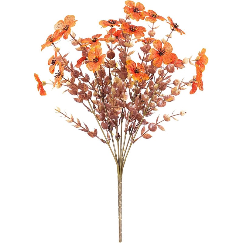 💐Colorful UV Resistant Fake Flower Bouquet 🌸 Decorative Artificial Floral Arrangement for Home, Garden, Party & Wedding Decor