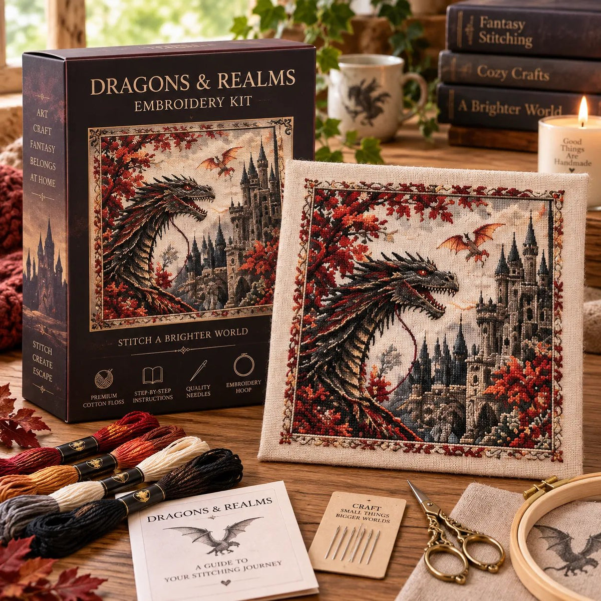 🔥Beginner-Friendly🐉 Dragonfire Prophecy DIY Embroidery Kit