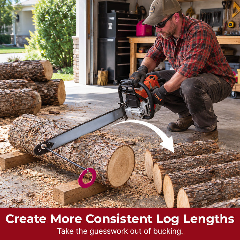 Magnetic Firewood Measuring Tool,Magnetic Log Marker with Measured Marks