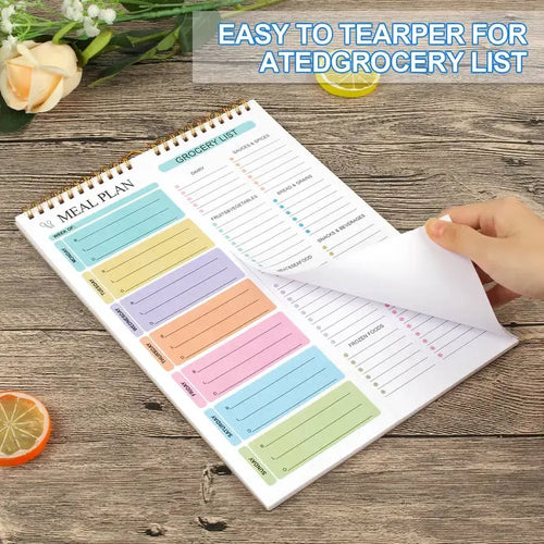 Handmade Bound Weekly Detachable Diet Plan Sheet