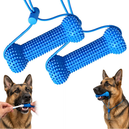 🦷 7-in-1 Dog Toothbrush Chew Toy – 360° Dental Cleaning, Plaque & Bad Breath Care