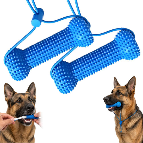 🦷 7-in-1 Dog Toothbrush Chew Toy – 360° Dental Cleaning, Plaque & Bad Breath Care