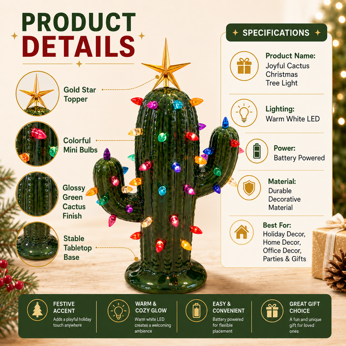 🎄 Desert Christmas Tree – The Unique Holiday Decoration Everyone Will Notice