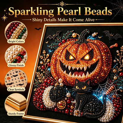 🔥 LAST DAY 49% OFF – 🖤 Premium 3D Pearl Dark Gothic Diamond Painting Art Kit | Luxury Flocked Canvas with Scratch-Resistant Non-Fading Pearl Beads DIY Dark Academia Decor 💀🕯️✨