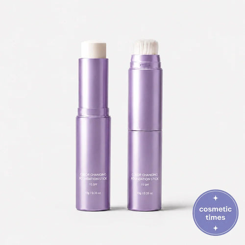 ✨ Korean 2-in-1 Color-Changing Foundation Stick™ – Seamless Coverage with Built-In Brush