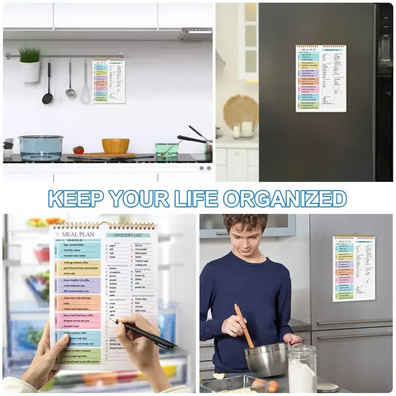 Handmade Bound Weekly Detachable Diet Plan Sheet