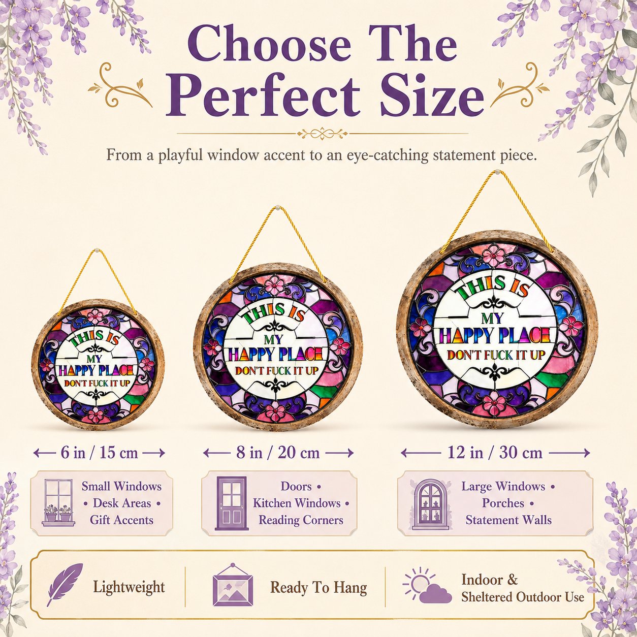 🌸 Small – 6 in / 15 cm | Sweet Little Accent