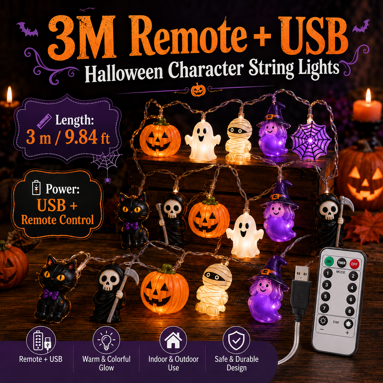 USB Powered + Remote Control