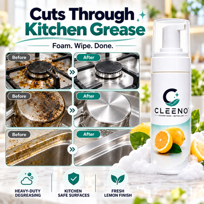 🍋 CLEENO Multi-Surface Foaming Cleaner™ – Heavy-Duty Grease & Grime Remover for Home, Car & More