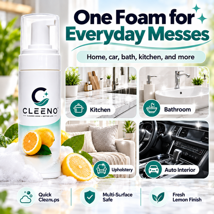 🍋 CLEENO Multi-Surface Foaming Cleaner™ – Heavy-Duty Grease & Grime Remover for Home, Car & More