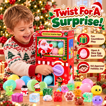 🎄 24-Day Christmas Squishy Surprise Calendar™ – 24 Mystery Eggs with Cute Squeeze Toys