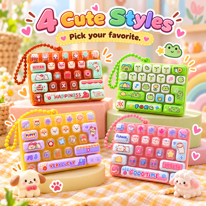 ⌨️ 26-Key Mini Fidget Keyboard Keychain™ – Cute Sensory Stress Relief Toy & Bag Charm