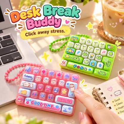 ⌨️ 26-Key Mini Fidget Keyboard Keychain™ – Cute Sensory Stress Relief Toy & Bag Charm