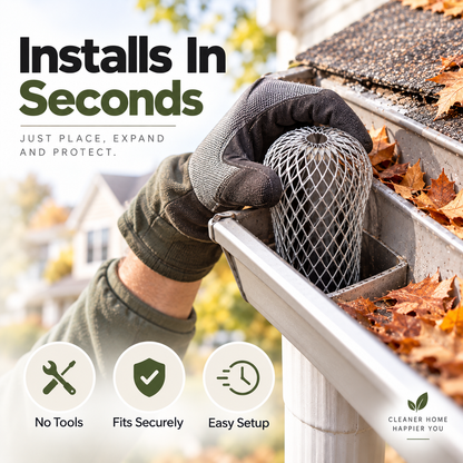🍂 Expandable Gutter Guard – Keep Leaves Out & Water Flowing