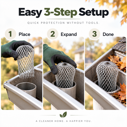 🍂 Expandable Gutter Guard – Keep Leaves Out & Water Flowing