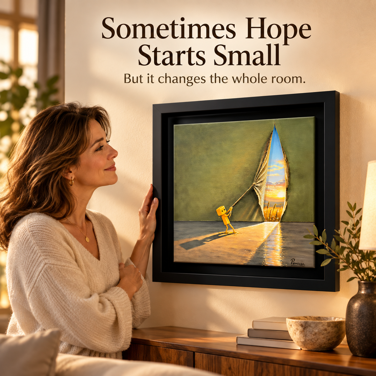 ✨ A Brighter Tomorrow – Hope & New Beginnings Framed Wall Art