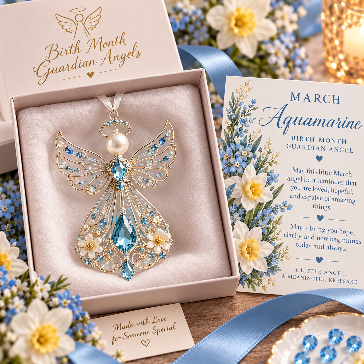 March · Aquamarine