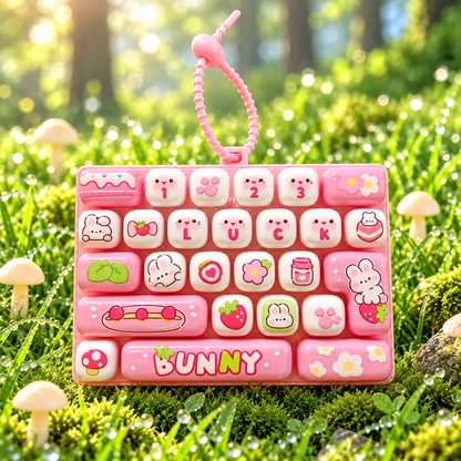 ⌨️ 26-Key Mini Fidget Keyboard Keychain™ – Cute Sensory Stress Relief Toy & Bag Charm