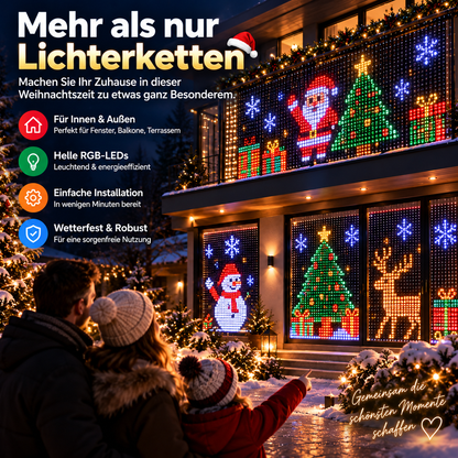 Smart RGB Pixel LED-Lichtervorhang – App-gesteuerte Weihnachts-Lichtshow