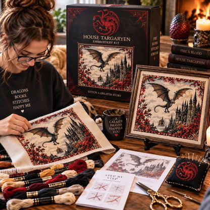 🔥Beginner-Friendly🐉 Dragonfire Prophecy DIY Embroidery Kit