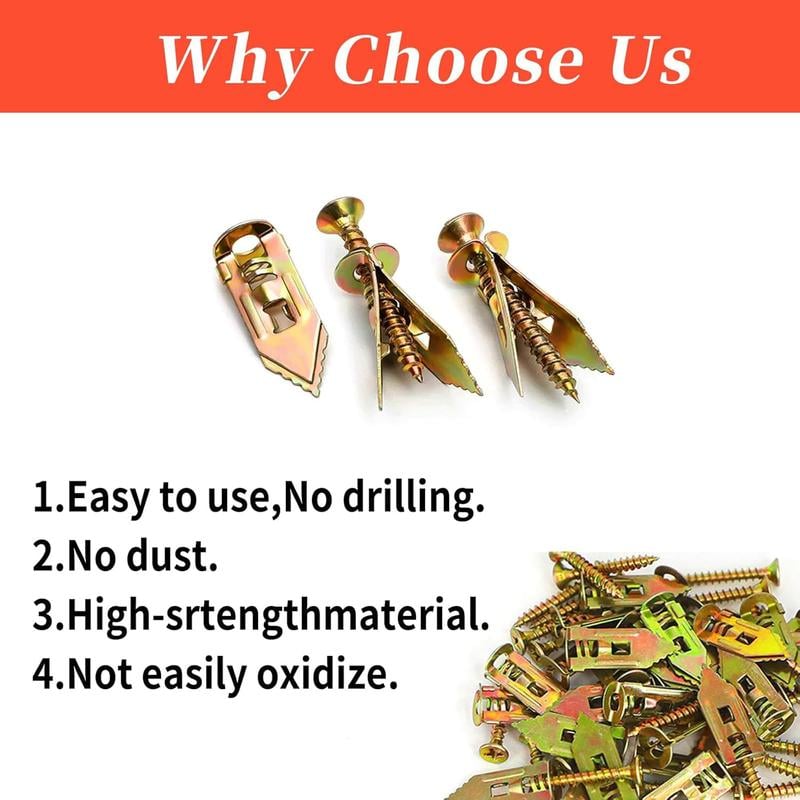 Self Drilling Drywall Anchors with Screws Kit