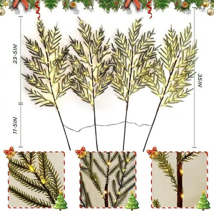 🎄 35" Christmas Lighted Norfolk Pine Branches