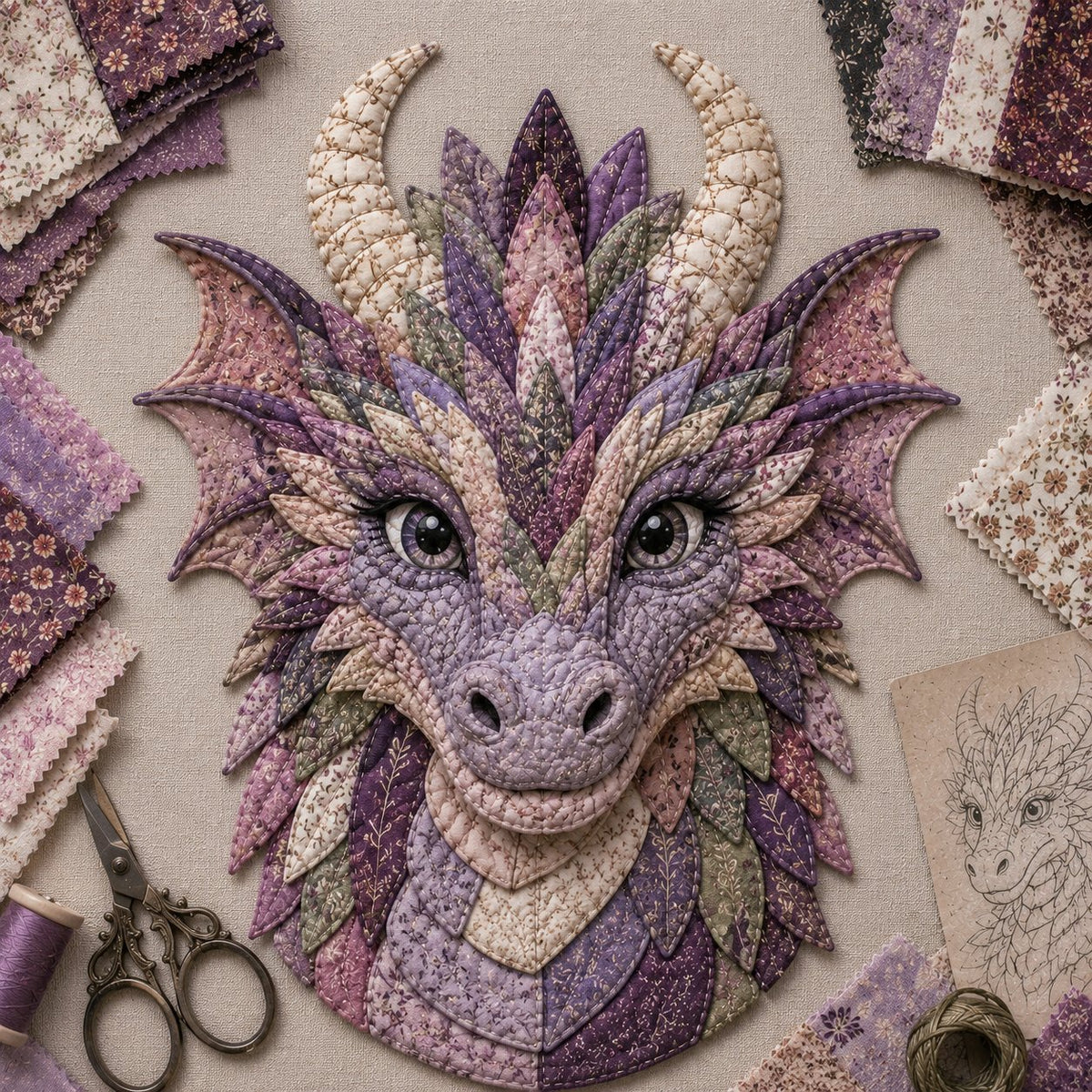 🐉✨Dragon Patchwork DIY Kit