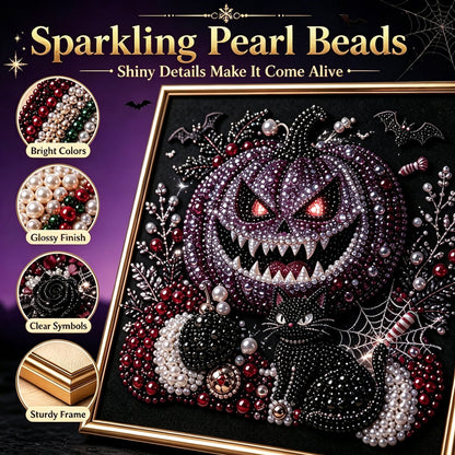 🔥 LAST DAY 49% OFF – 🖤 Premium 3D Pearl Dark Gothic Diamond Painting Art Kit | Luxury Flocked Canvas with Scratch-Resistant Non-Fading Pearl Beads DIY Dark Academia Decor 💀🕯️✨