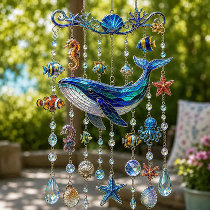 🐋 2D Ocean-Themed Wind Chime – Bring the Ocean Glow to Your Garden (📦Buy 2 Free Shipping)