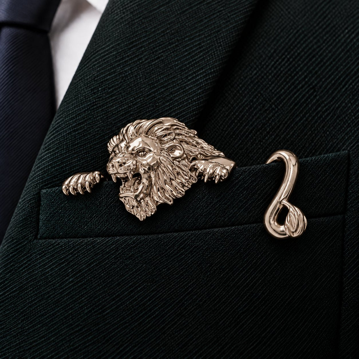 ✨ Luxury Sculpted Animal Brooch – Premium Statement Piece for Suits & Blazers