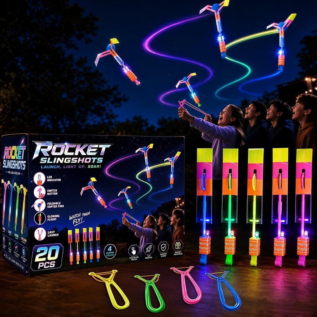 20PCS(10 Launchers + 10 Flying Helicopters)